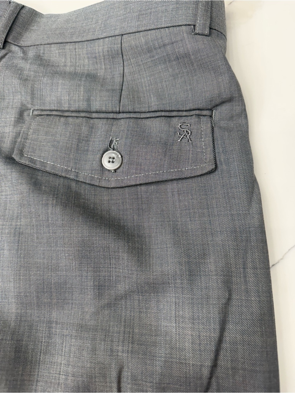 Gray Button-Front Stacy Adams Slacks - Picture 11 of 15